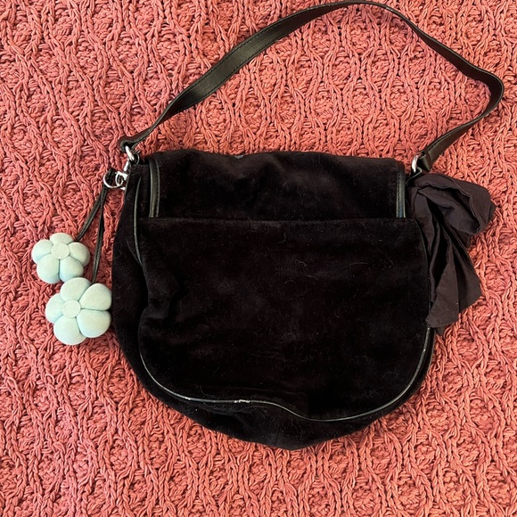 Juicy Couture Y2K Vintage Black Floral Shoulder Bag - Picture 5 of 14